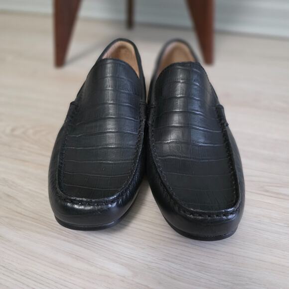 Sperry Mens Top Sider Croc Loafer Size 10M Shoes Driving Moccasin Slip On Black main image 5